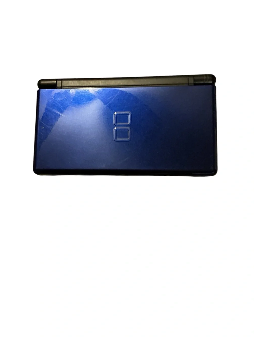 Nintendo Blue Clamshell Handheld Console with Black Trim